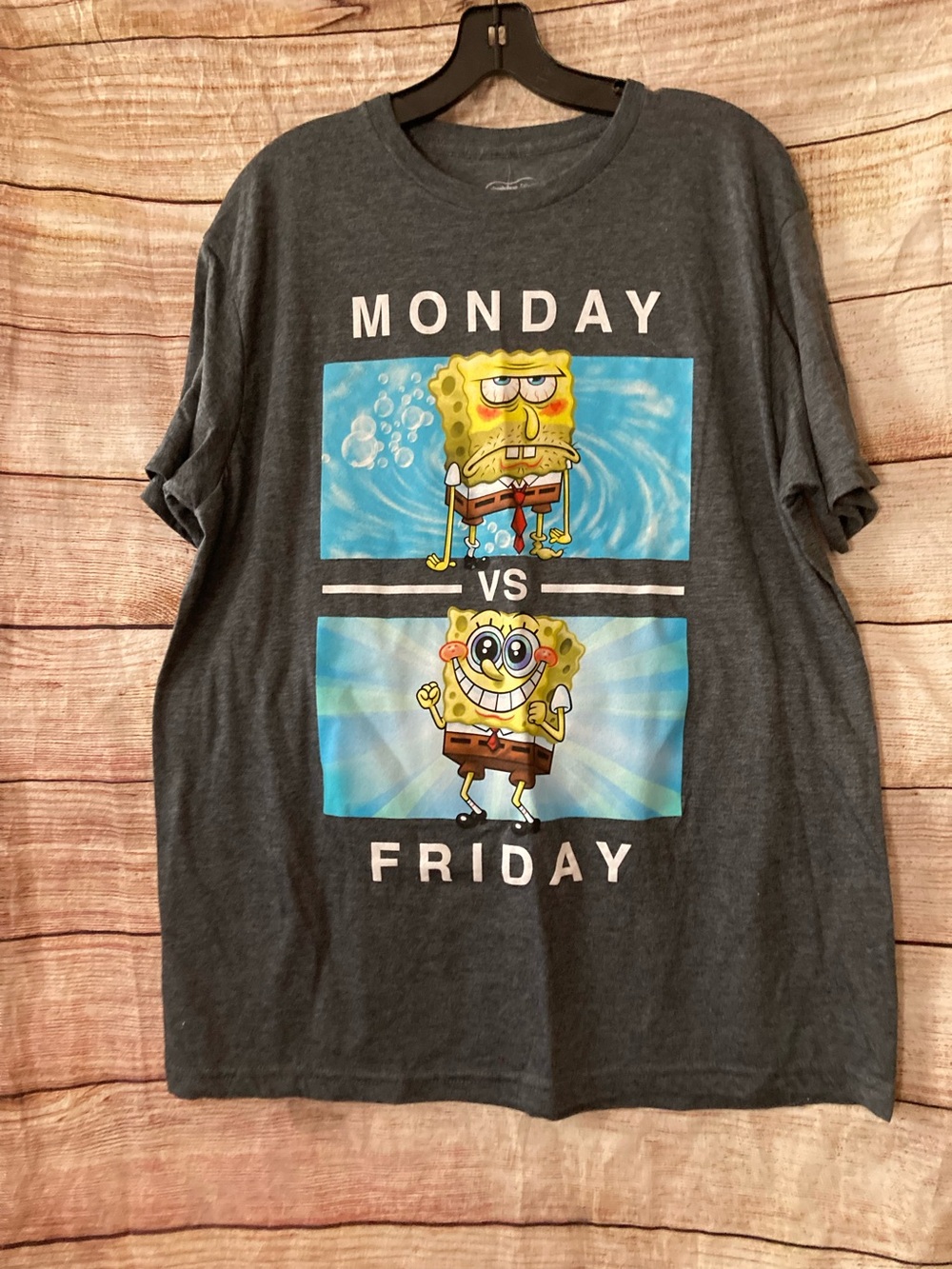 Spomgebob SquarePants Monday/friday shirt-Men’s Large-NWOT